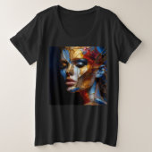 T-Shirts Femmes Plus Taille Avec Expression Art 25 (Design devant)