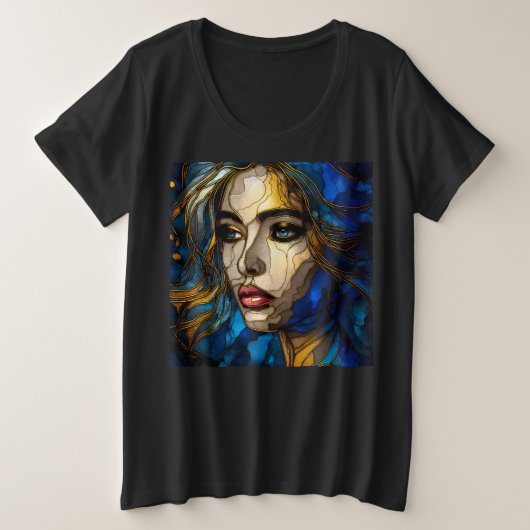 T-Shirts Femmes Plus Taille Avec Expression Art 26 (Design devant)