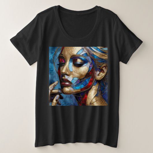 T-Shirts Femmes Plus Taille Avec Expression Art 37 (Design devant)