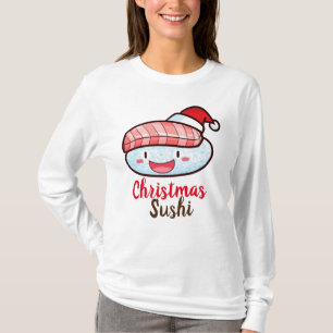 T-shirts femmes Sushi de Noël personnalisables