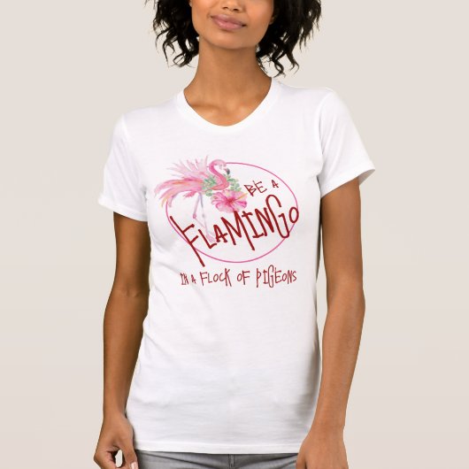 T-shirts Flamants roses roses Inspirational (Devant)
