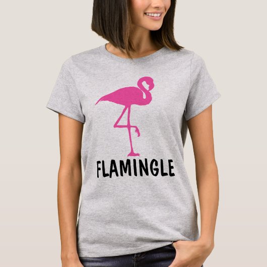 T-shirts FLAMINGLE FLAMANT ROSE (Devant)