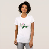 T-shirts Fleur de papillon à queue jaune (Devant entier)