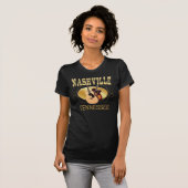 T-shirts foncé du Jersey des femmes de guitares de (Devant entier)