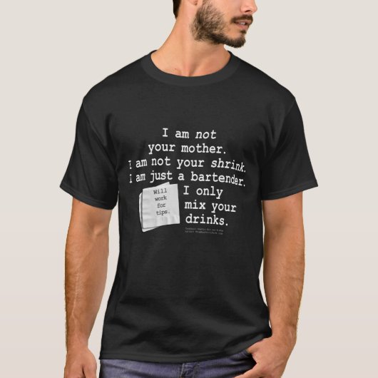 T-shirts foncé - je suis UN BARMAN (Devant)