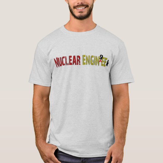 T-shirts foncé nucléaire d'ingénieur (Engingeek) (Devant)