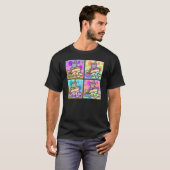 T-shirts foncés - Hot Dog Pop Art avec des frites (Devant entier)