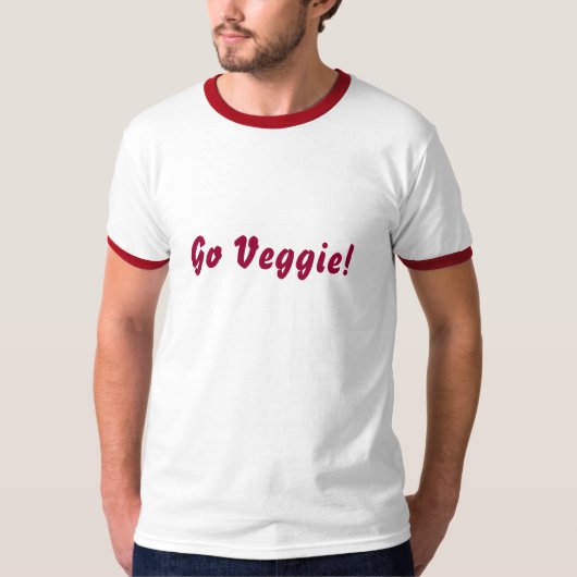 T-shirts Go Veggie Statement (Devant)