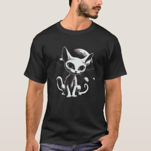 T-shirts graphiques Alien UFO Chat pour hommes fem