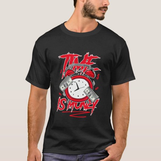 T-shirts Graphiques Time Is Money Sneaker Match 4 (Devant)