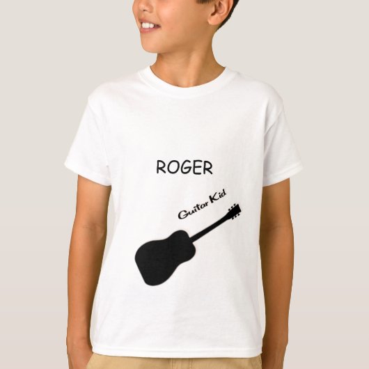 T-shirts Guitar Kid Custom Name (Devant)