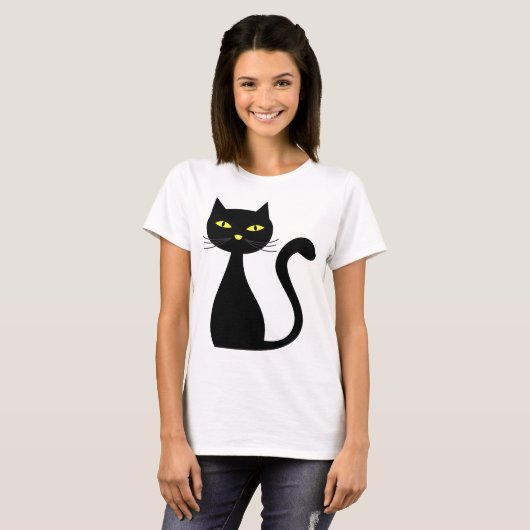 T-shirts Halloween Chat Noir (Devant entier)