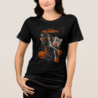 t-shirts halloween drôles squelette effrayant POUR