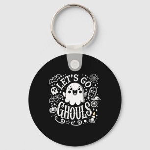 T - shirts Halloween Lets Go Ghouls Ghost Peuter V Sleutelhanger