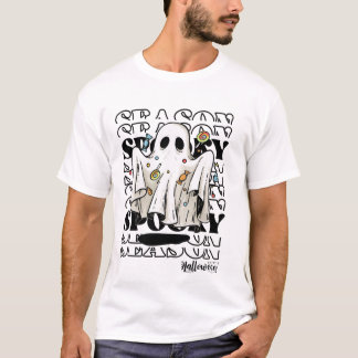 T-shirts Halloween modernes et blancs