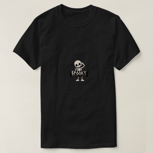 T-shirts Halloween squelette effrayant (Design devant)