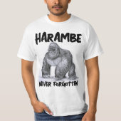 T-shirts HARAMBE zoo GORILLA (Devant)