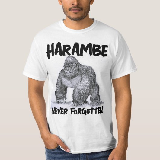 T-shirts HARAMBE zoo GORILLA (Devant)