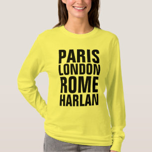 T-shirts HARLAN Kentucky, PARIS ROME LONDON
