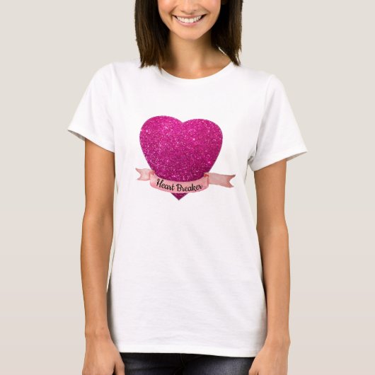 T-shirts Hartbreekster Roze harthart (Voorkant)
