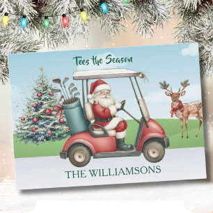 T - SHIRTS HET SEIZOEN KERSTSANTA SPEELT GOLF FEESTDAGENKAART