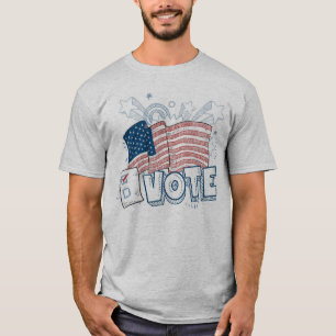 T-shirts hommes pour le vote du drapeau patriotiqu