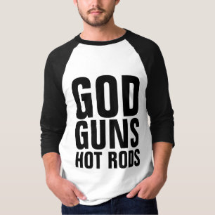 T-shirts HOT ROD, ARME À FEU & DIEU