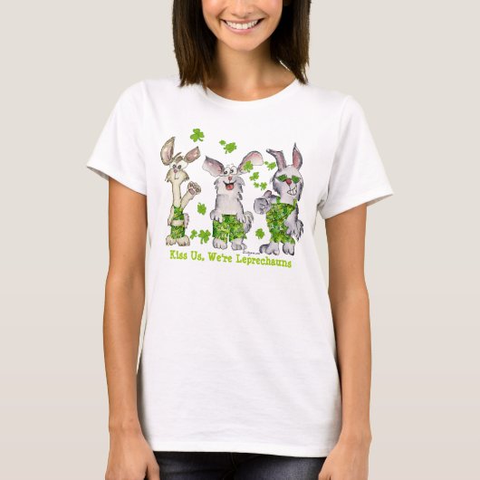 T-shirts irlandais de lutins de shamrock de bande (Devant)
