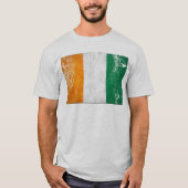 T-shirts irlandais de shamrock de drapeau (Devant)