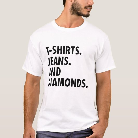 T-shirts Jeans Et Diamants (Devant)
