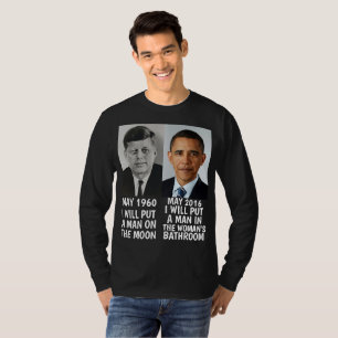 T-Shirts KENNEDY OBAMA HOMME SUR LA LUNE SALLE DE