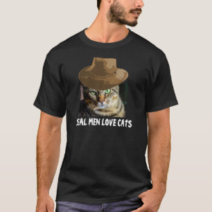 T-shirts Les vrais hommes aiment les chats