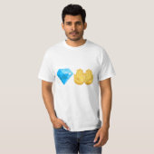 T-shirts mains en diamant (Devant entier)