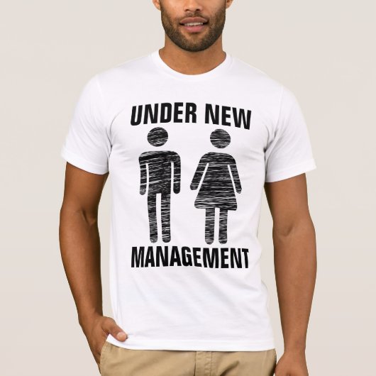 T-SHIRTS mariage "SOUS LA NOUVELLE GESTION" (Devant)