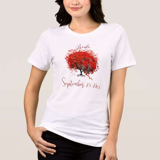 T-shirts Mariages pour feuilles de coeur du vin de (Recto)
