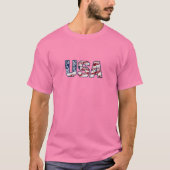 T-shirts masculins Aloha USA (Devant)