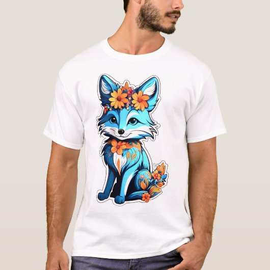 T-shirts masculins Blue Fox (Devant)