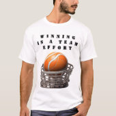 T-shirts met een ontwerp van een basketbal (Voorkant)