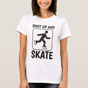 T-shirts met ROLLERSKAART, SCHUT OP EN SCHAATS