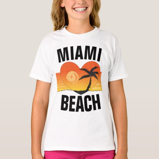 T-shirts MIAMI BEACH Florida (Devant)