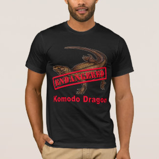 T-shirts mis en danger de dragon de Komodo