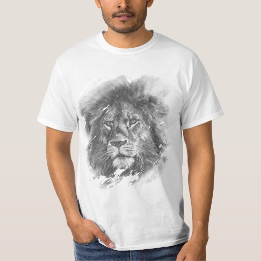 T-Shirts Modèles Homme Lion Face Elegant Animal (Devant)