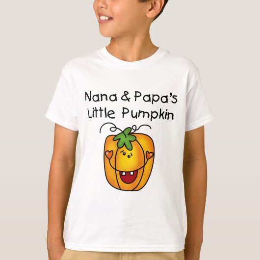 T-shirts Nana et Papa's Little Citrouille (Devant)