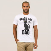 T-shirts NOIR CAT DAD (Devant entier)