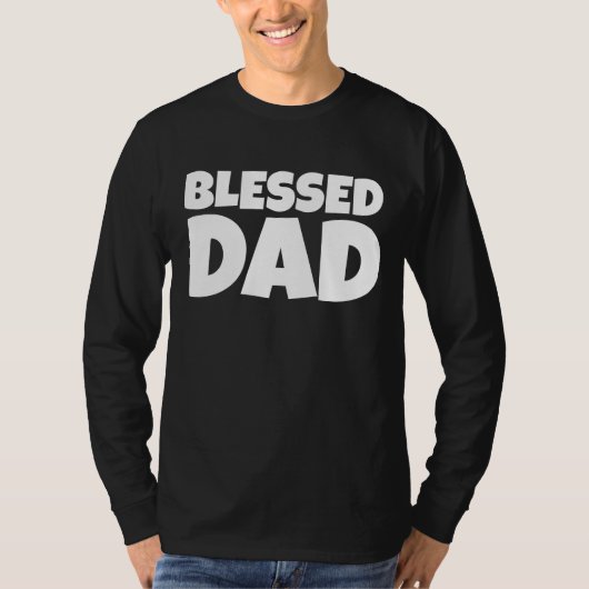 T-shirts noirs BLESSED PÈRE (Devant)