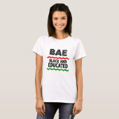 T-shirts noirs et éduqués BAE (Devant entier)