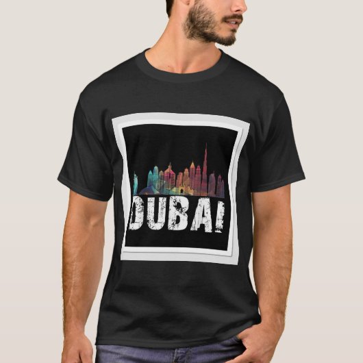 T-shirts ontwerp met "Dubai" (Voorkant)
