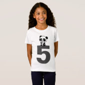 T-shirts ours panda AGE 5 CINQ (Devant entier)