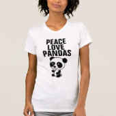 T-shirts Panda Bear, Peace Love (Devant)