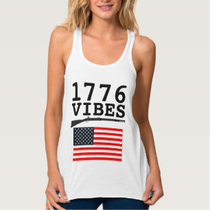 T-shirts patriotiques GUN & AMERICAN FLAG 1776